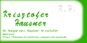 krisztofer hausner business card